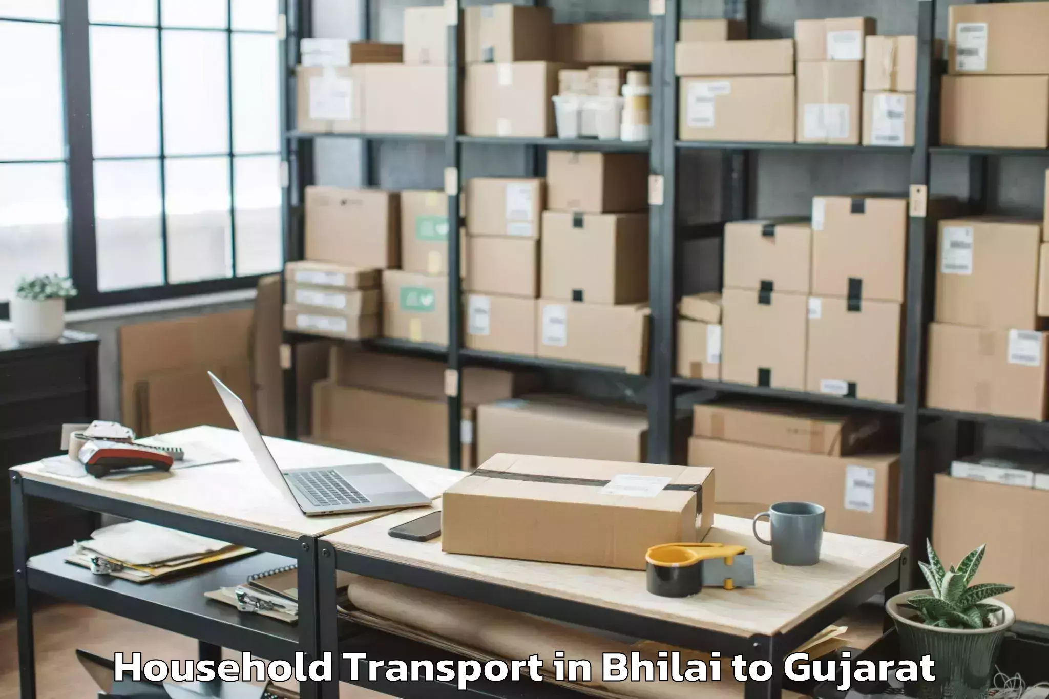 Efficient Bhilai to Wankaner Household Transport